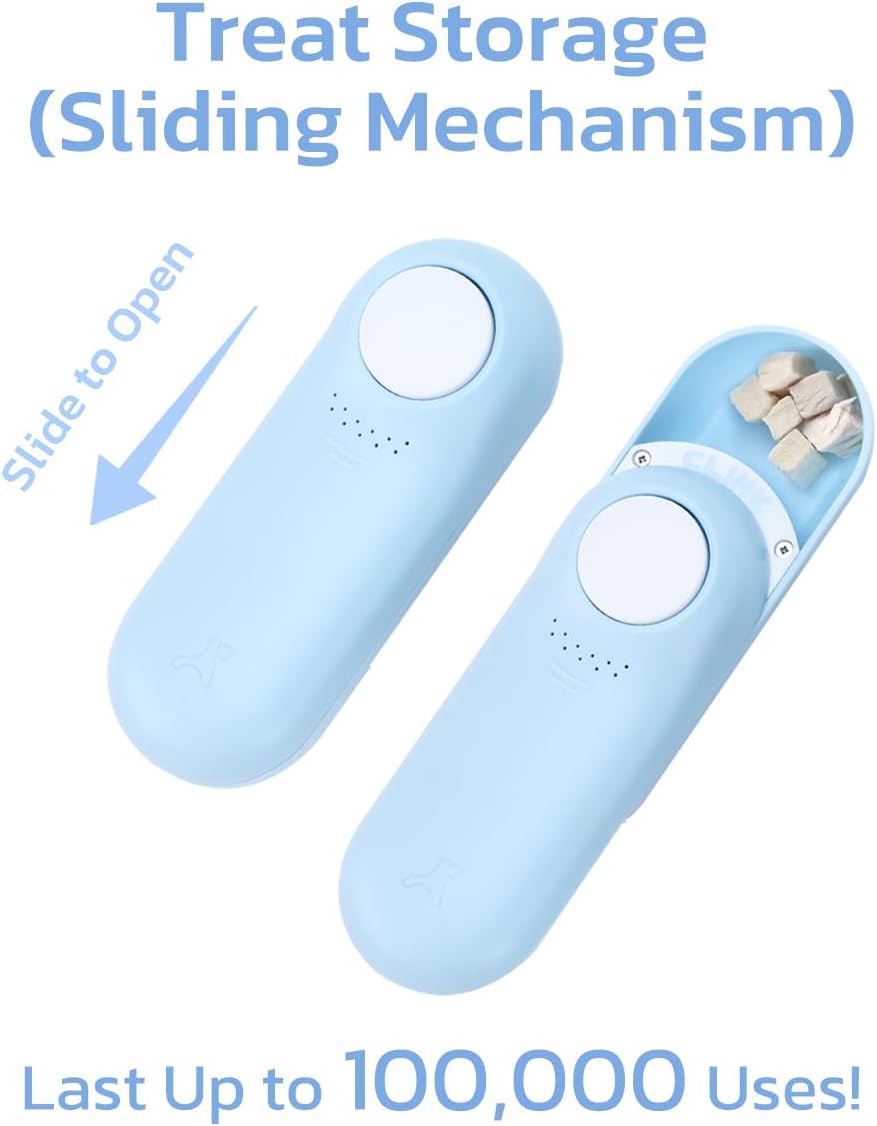 Clink Design Clicker Dog Trainer & Dog Treat Pouch Alternative, Puppy Essentials Dual Use 2 in 1
