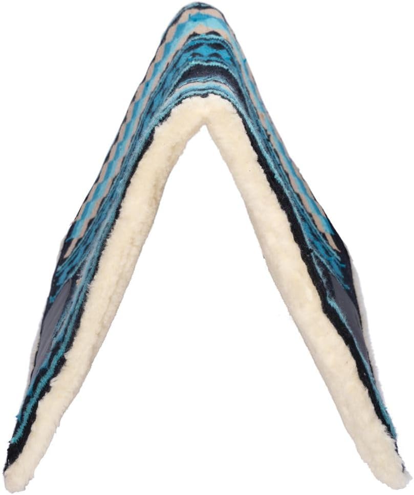 Fleece Bottom Contoured Saddle Pad - 34" x 40" | New Zealand Wool Top | 3/4" Felt Core | Contoured