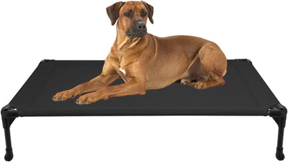 Veehoo Outdoor Elevated Dog Cot Bed, Cooling Raised Pet Bed for Large Dogs, Washable Breathable