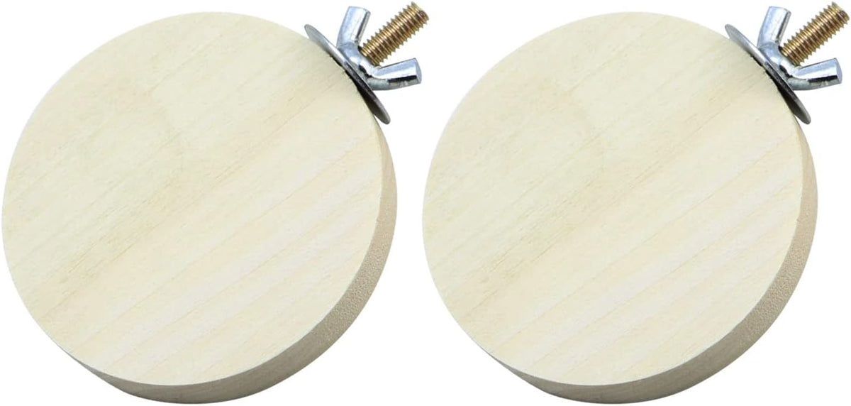 2 Pieces Bird Perch Platform Wooden Stand Toy for Small Bird Parrot Parakeet Cockatiel Budgie