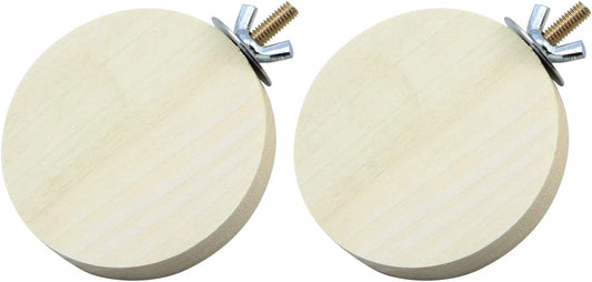 2 Pieces Bird Perch Platform Wooden Stand Toy for Small Bird Parrot Parakeet Cockatiel Budgie
