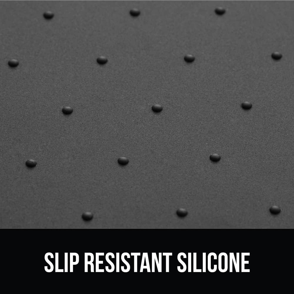 GORILLA GRIP 100% Waterproof Raised Edge BPA Free Silicone Pet Feeding Mat, Dog Cat Food Mats
