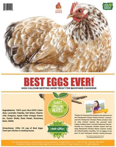 Pampered Chicken Mama Best Eggs Ever! Nesting Herbs for Chickens (4 Pounds) Calcium Supplement for