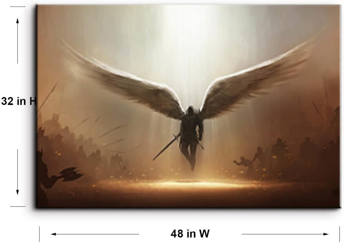 Fantasy Angel Stretched Canvas Wall Art for Living Room Bedroom Home Decoration,Abstract Anime