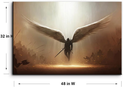 Fantasy Angel Stretched Canvas Wall Art for Living Room Bedroom Home Decoration,Abstract Anime
