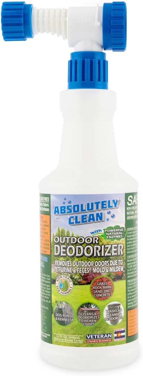 Amazing Outdoor Deodorizer odor eliminator Natural Enzyme Just Spray & Walk Away Grass, AstroTurf