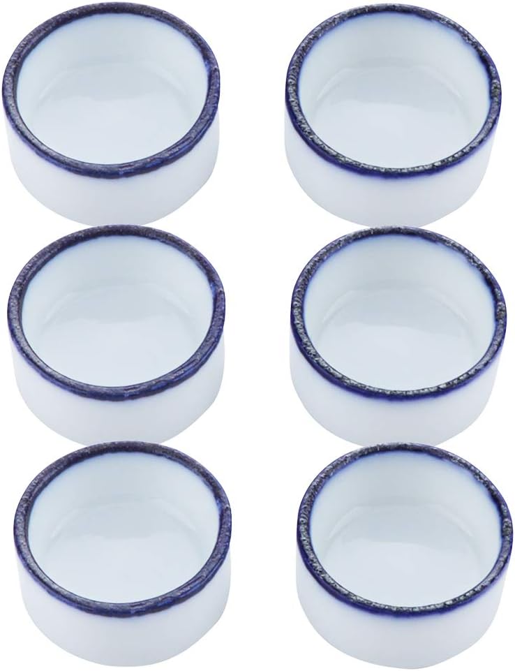6 Pcs Spider Micro Water Bowl Mini Ceramic Dish for Spider Tarantula Millipede Tiny Reptile (Small: