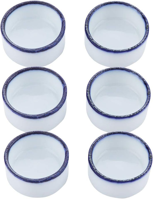 6 Pcs Spider Micro Water Bowl Mini Ceramic Dish for Spider Tarantula Millipede Tiny Reptile (Small: