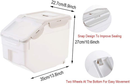 WINIAER Airtight Food Storage Containers, Large Capacity Pet Food Storage Container, Kitchen Pantry