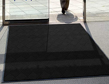 WaterHog Diamond | Commercial-Grade Entrance Mat with Rubber Border – Indoor/Outdoor, Quick Drying