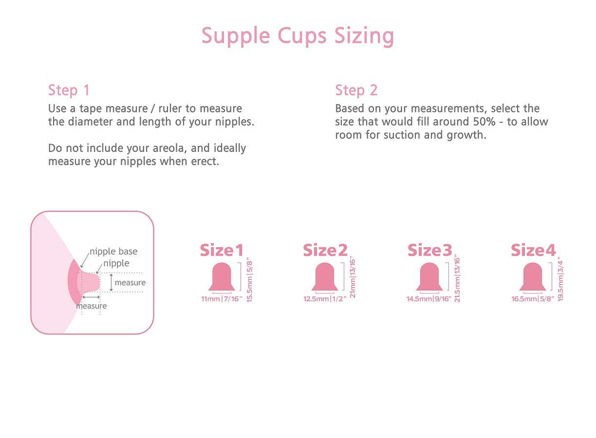 Supple Cups for Flat, Shy and Inverted Nipples (Size 2)