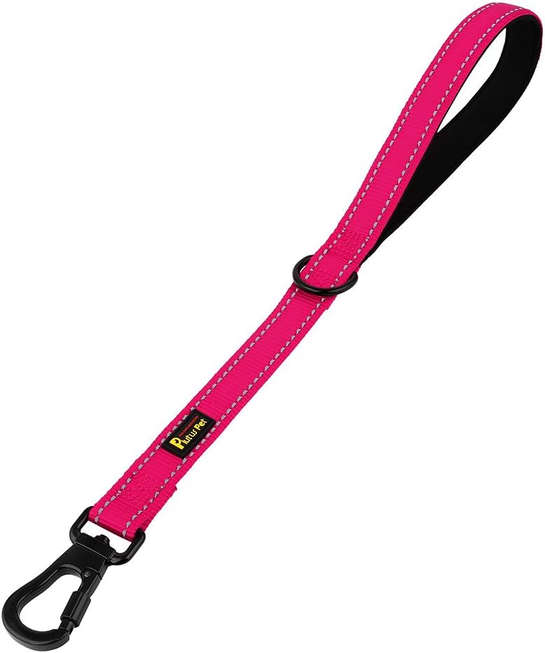 PLUTUS PET Short Training Dog Leash with Padded Handle for Medium Large Big Dogs,18 Inch Heavy Duty