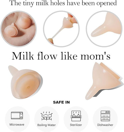 Silicone Feeding Nipples and Syringes for Newborn Kittens, Puppies, Small Animals, Rabbits Dongdong