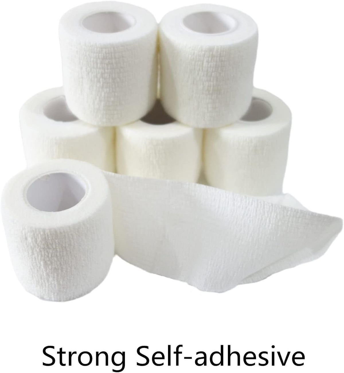 6 Pack 2" x 5 Yards Self Adhesive Bandage Wrap Breathable Cohesive Vet Wrap for Pets, Elastic