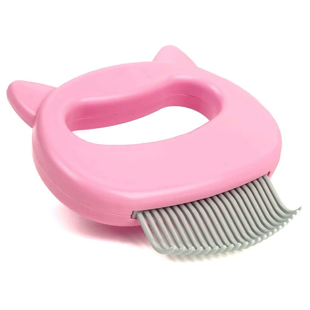 Leo's Paw The Original Pet Hair Removal Massaging Shell Comb Soft Deshedding Brush Grooming and