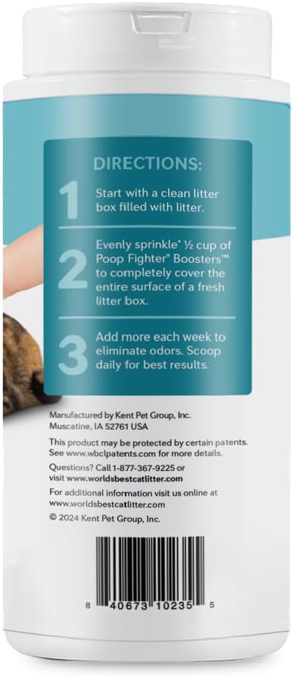 WORLD'S BEST CAT LITTER® Boosters™ Poop Fighter® | Natural and Sustainable Cat Litter Additive |
