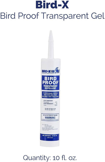 Bird-X Bird Proof Gel, Sticky and Transparent Clear Gel, Long-Lasting and Easy to Use, Covers 10