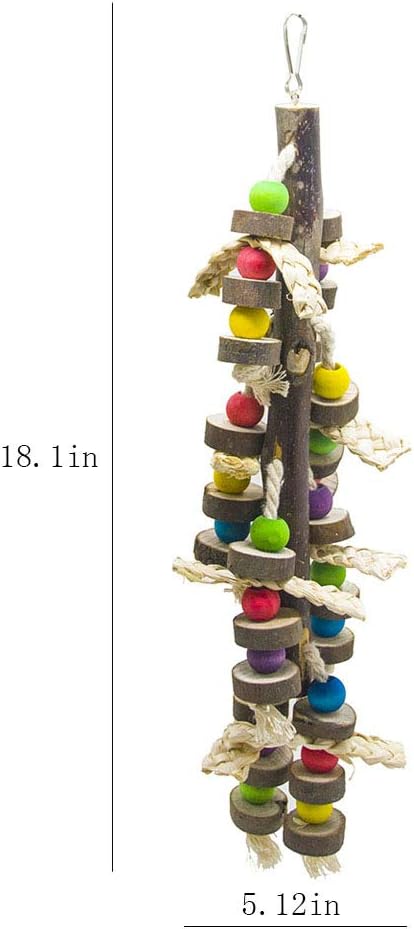 EBaokuup Wood Bird Chewing Toys-Blocks Parrot Tearing Toys Best for