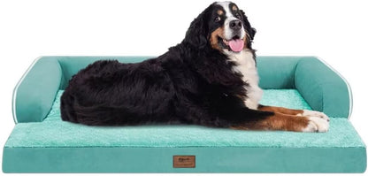 Large Dog Bed Orthopedic Washable, Orthopedic Dogs Bed with Removable Bolsters, Washable Beds for