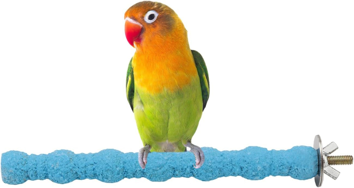 Hypeety Wood Perch Stand Paw Grinding Stick Toy Colorful Pet Bird Cage Stand Platform for Bird