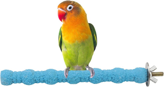 Hypeety Wood Perch Stand Paw Grinding Stick Toy Colorful Pet Bird Cage Stand Platform for Bird