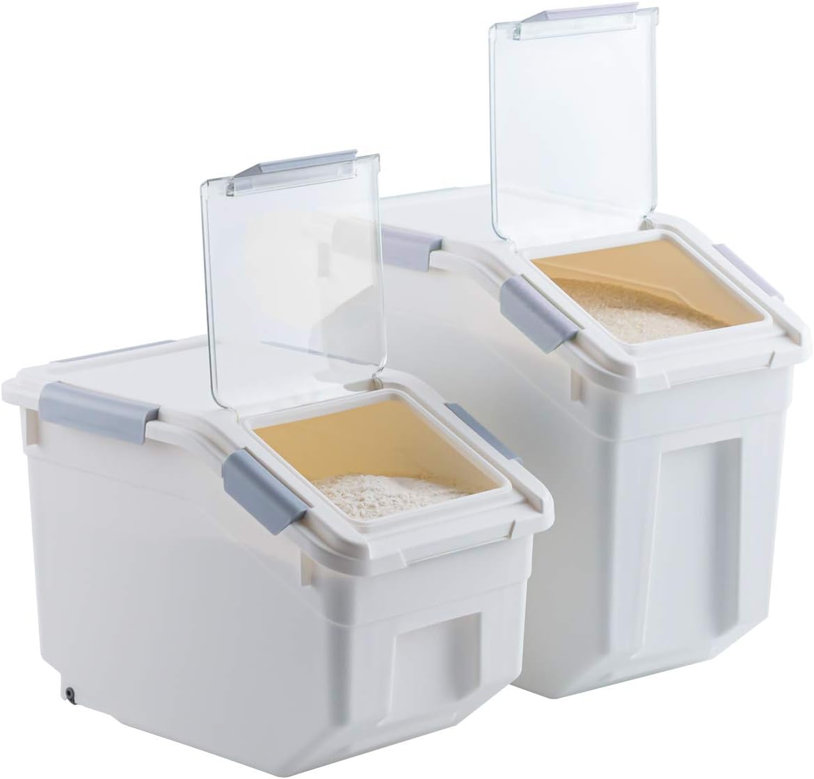 LISM 2 Pack Dog Food Storage Container with Scoop,Large Airtight Pet Dog Food Bin,Container for Dog