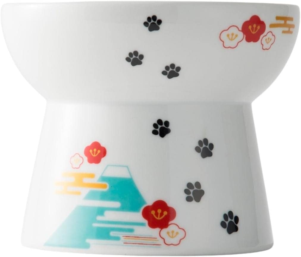 Necoichi Raised Stress Free Cat Food Bowl, Elevated, Backflow Prevention, Dishwasher and Microwave