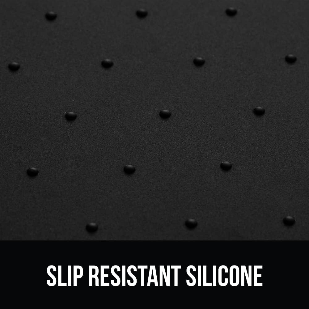 GORILLA GRIP 100% Waterproof Raised Edge BPA Free Silicone Pet Feeding Mat, Dog Cat Food Mats