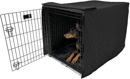 4Knines Quilted Dog Crate Cover – Heavy-Duty, Water-Resistant Fabric for Indoor/Outdoor Use