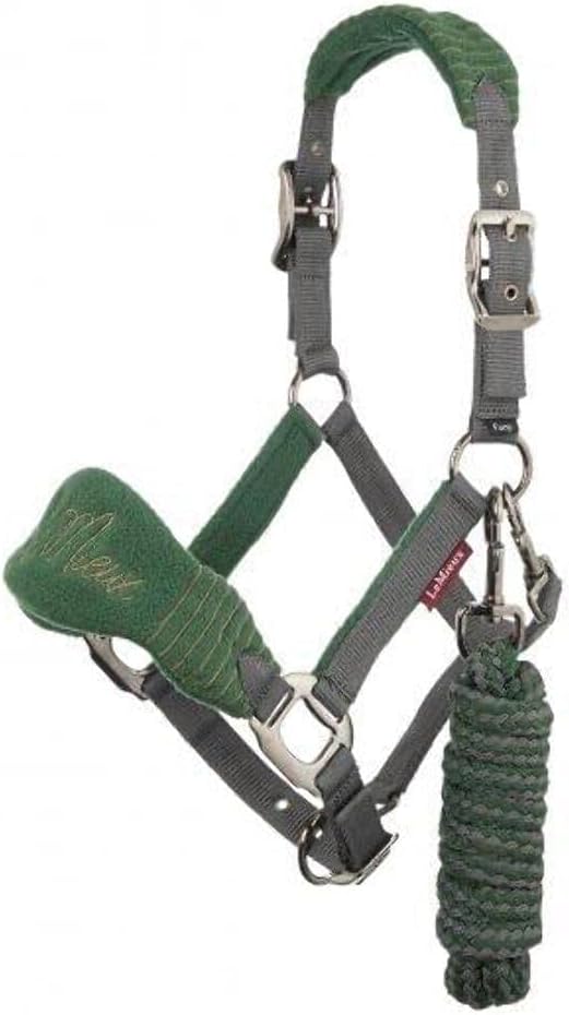 LeMieux Vogue Fleece Headcollar - Halter & Leadrope - Extra Padding, Adjustable at Curb and Poll