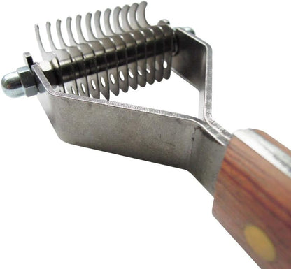 Mars Coat King Double Wide Dematting Undercoat Grooming Rake Stripper Tool for Dogs and Cats