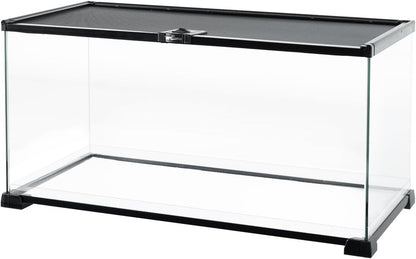 REPTI ZOO Full Glass 15 Gallon Reptile Tank, Medium Reptile Terrarium 24" X 12" X 12" for Gecko