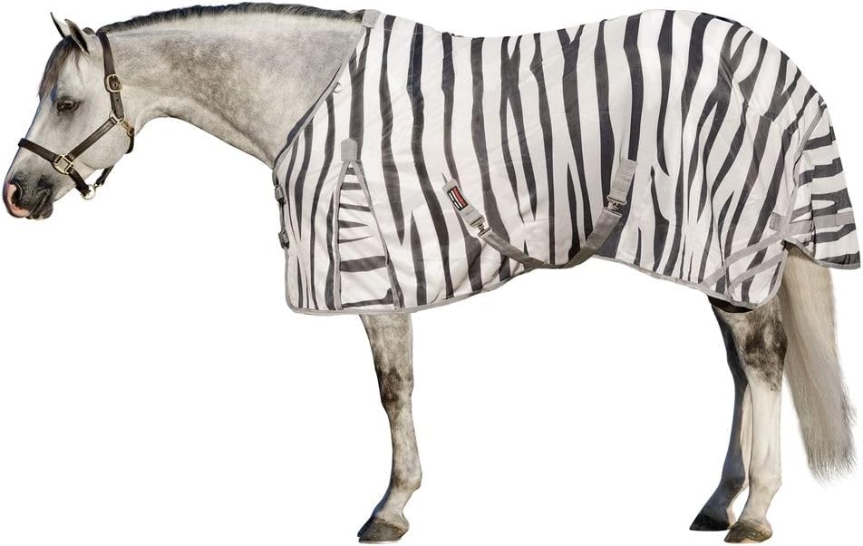 Schneiders Soft Interlock Mesh II Zebra Horse Fly Sheets | Striking Zebra Pattern for Fly