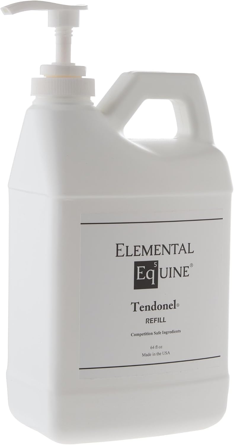 Elemental Equine Tendonel 64oz Liniment Rub for Horses - Soothe and Relax Tired Muscles While