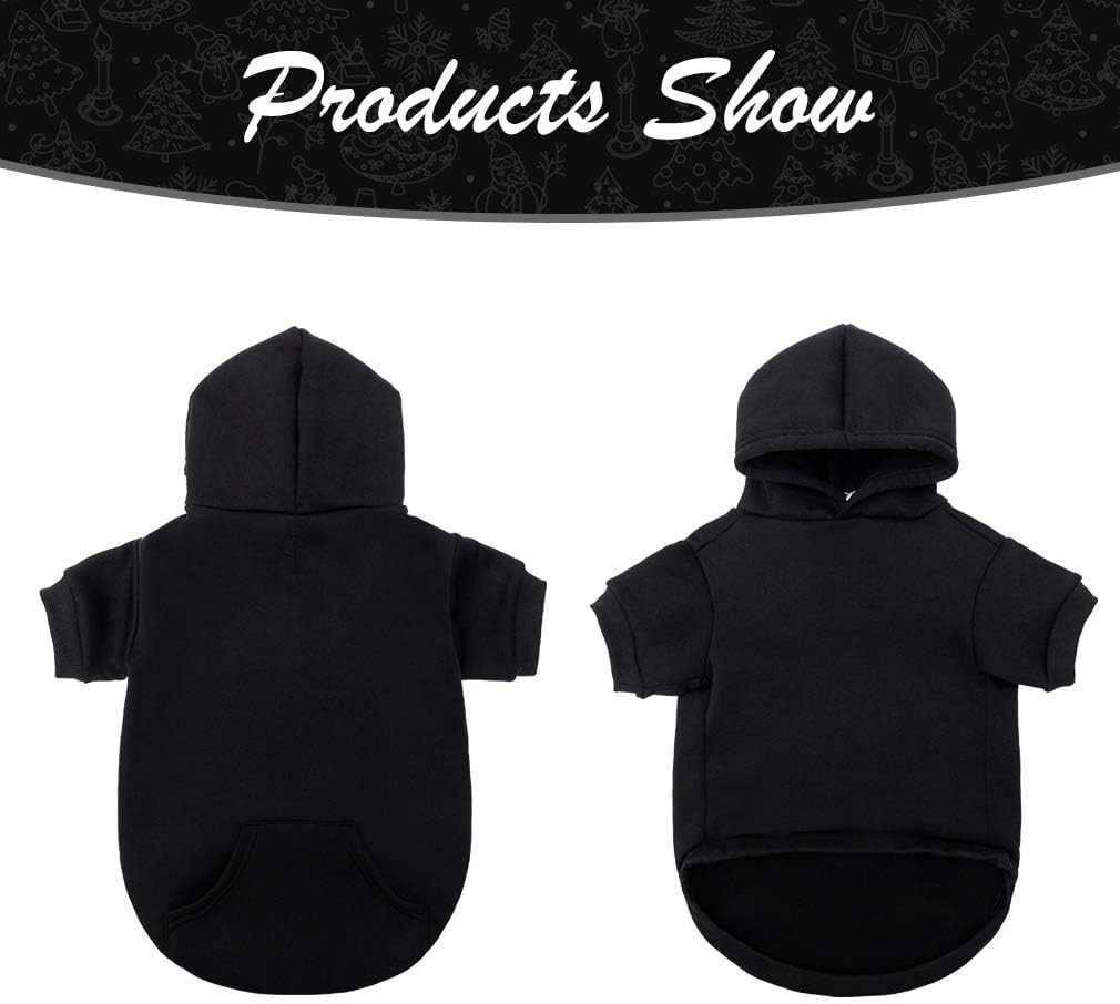 KOOLTAIL Basic Dog Hoodie - Soft and Warm Dog Hoodie Sweater with Leash Hole and Pocket, Dog Winter