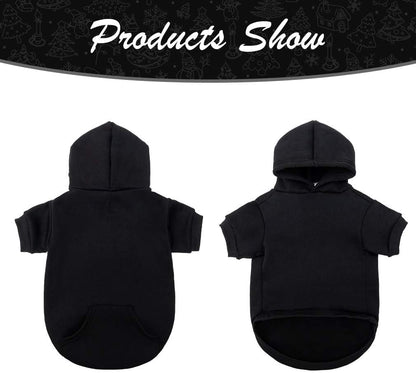 KOOLTAIL Basic Dog Hoodie - Soft and Warm Dog Hoodie Sweater with Leash Hole and Pocket, Dog Winter