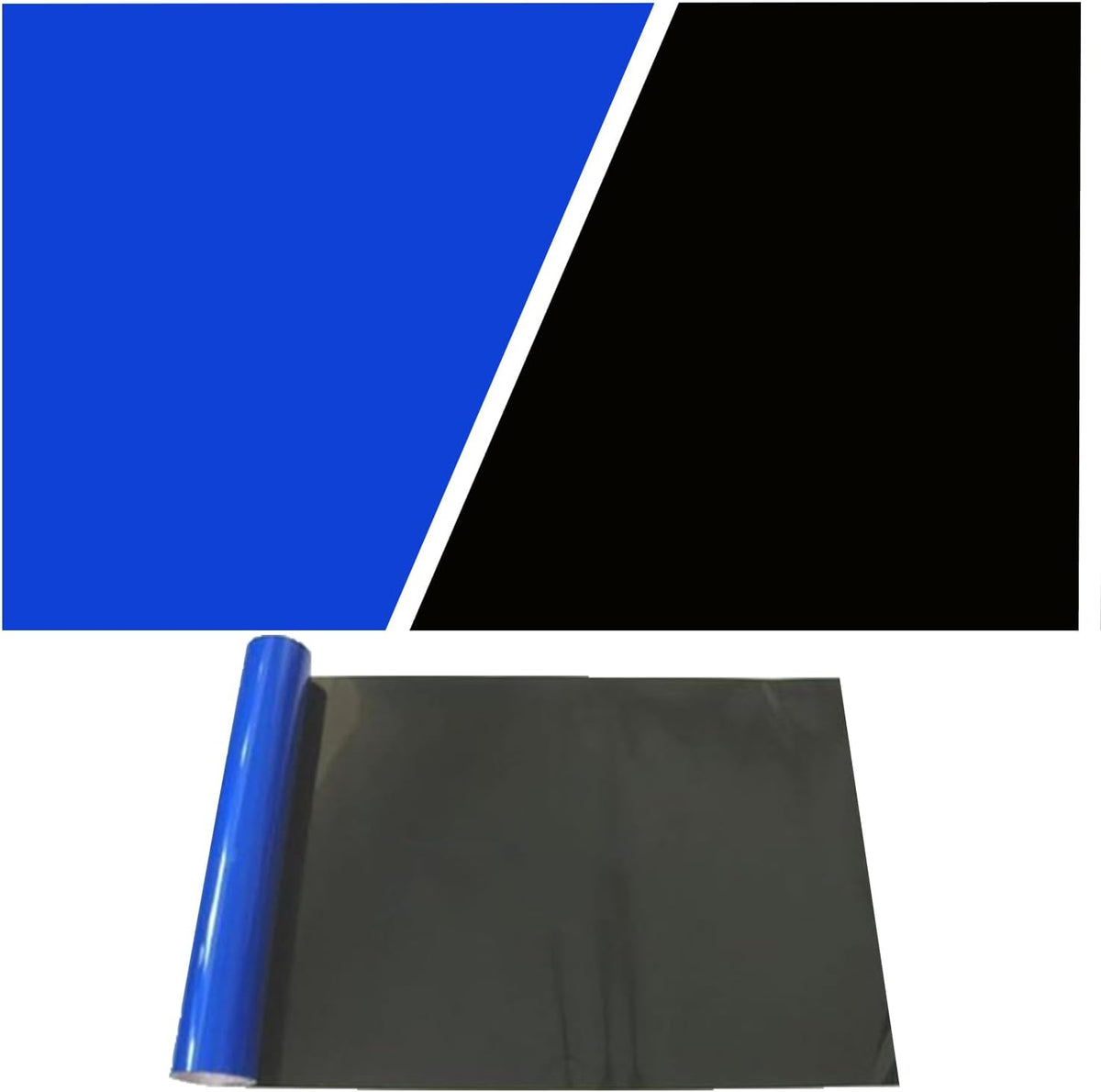 ELEBOX Aquarium Background Blue Black Fish Tank Background Wallpaper Double-Sided Aquarium Backing