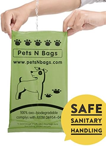 Poop Bags, Environment Friendly Pets N Bags Dog Waste Bags, Biodegradable, Refill Rolls, Includes