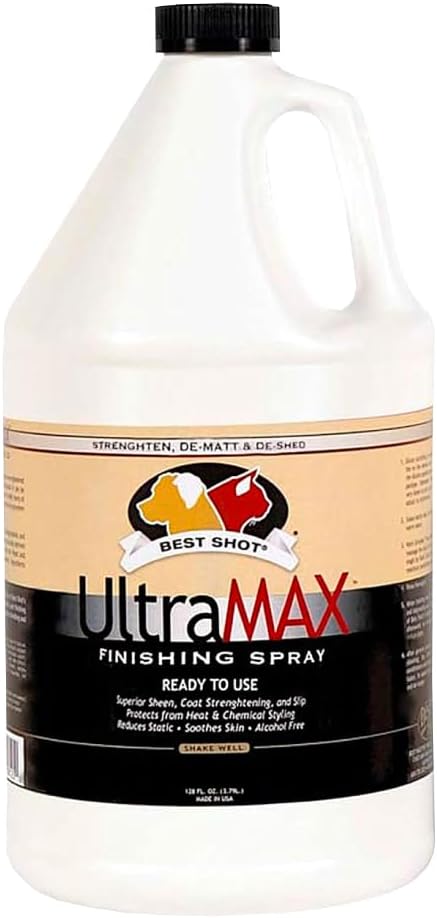 Best Shot UltraMAX Pro Finishing Spray, Ideal Detangler Spray for Pets, Hydrating and Soothing Pet
