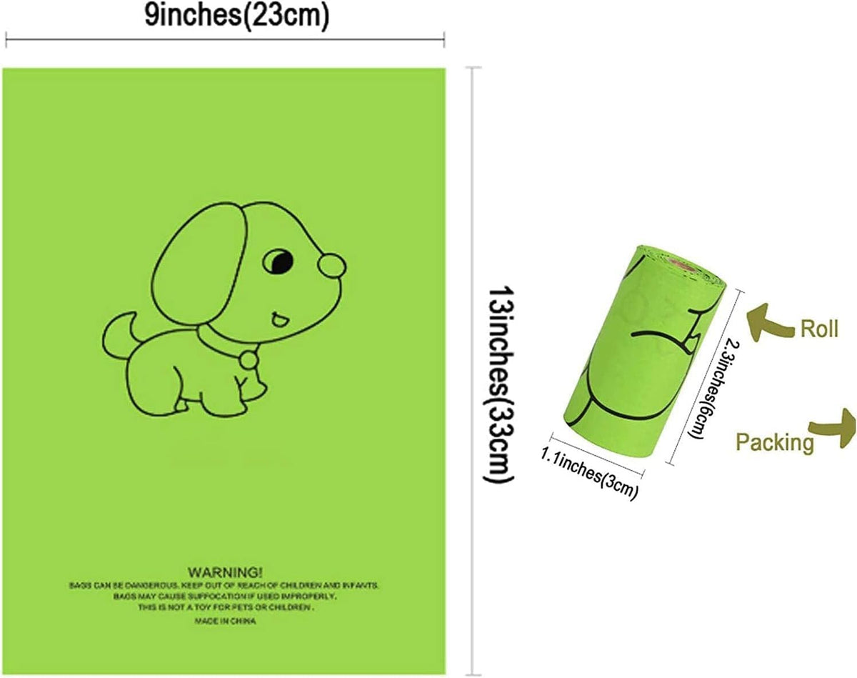 Petmolico Dog Poop Bag Holder Leash Attachment, Waste Bag Dispenser Zippered Pouch, Fits Any Leash