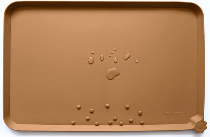 Hoki Found Large Silicone Pet Food Mats Tray - Non Slip Pet Dog Cat Bowl Placemats - Dog Cat