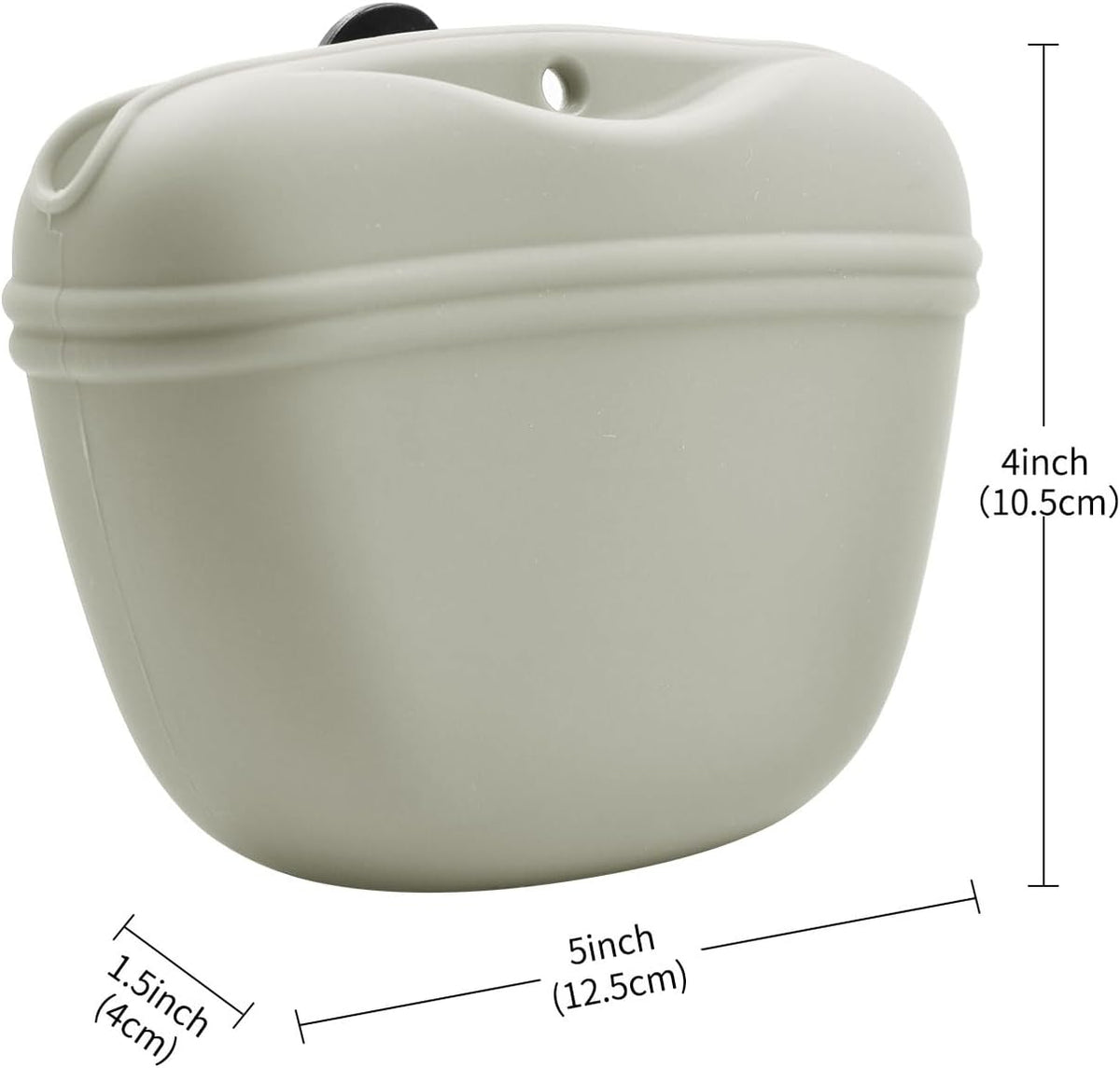 AUDWUD Silicone Dog Treat Pouch,Clip on Portable Training Container,Convenient Magnetic Buckle