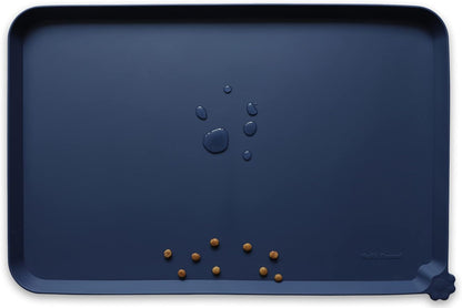 Hoki Found Large Waterproof Silicone Pet Food Mats Tray - Non Slip Pet Bowl Mats Placemat - Dog Pet