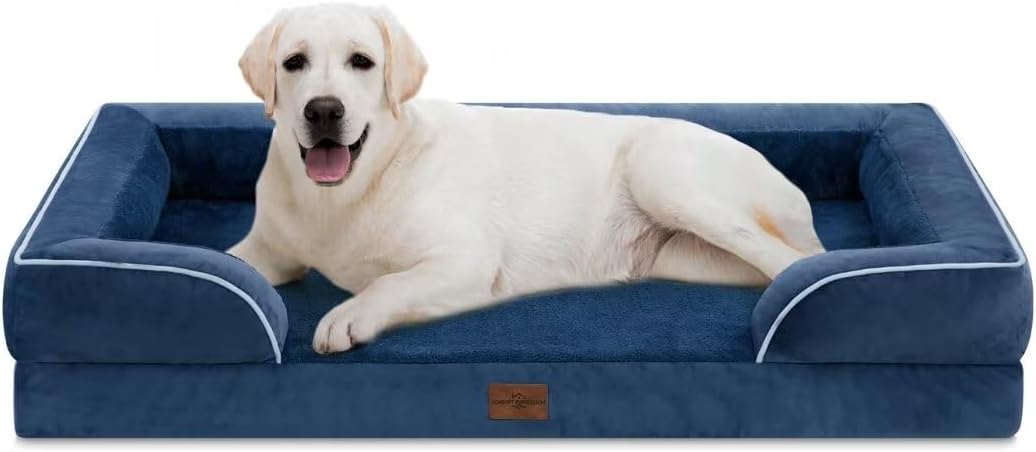 Comfort Expression PV Washable Jumbo Dog Bed for Extra Large Dogs, Waterproof Orthopedic Dog Beds