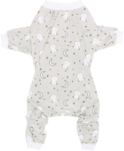 HDE Dog Pajamas One Piece Jammies Jumpsuit Pet Clothes Outfit Stretchy Lightweight Comfy Shirt Pjs