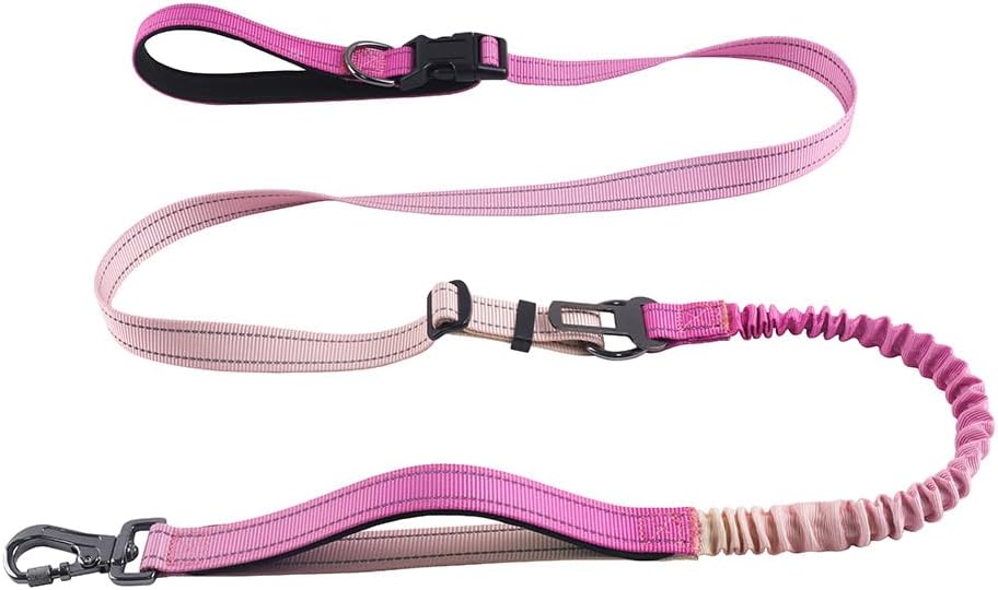 Hands Free Dog Leash for Large Medium Dogs Heavy Duty Bungee Reflective Adjustable Waist Leashes