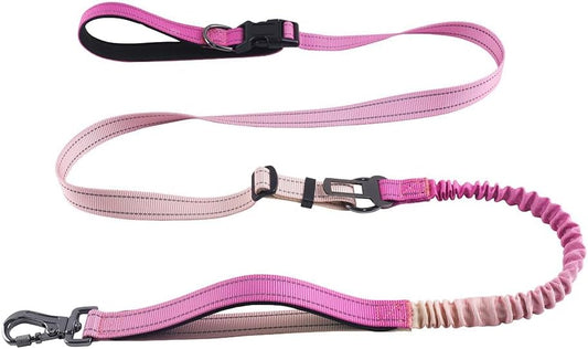 Hands Free Dog Leash for Large Medium Dogs Heavy Duty Bungee Reflective Adjustable Waist Leashes
