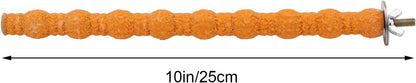 Hypeety Wood Perch Stand Paw Grinding Stick Toy Colorful Pet Bird Cage Stand Platform for Bird
