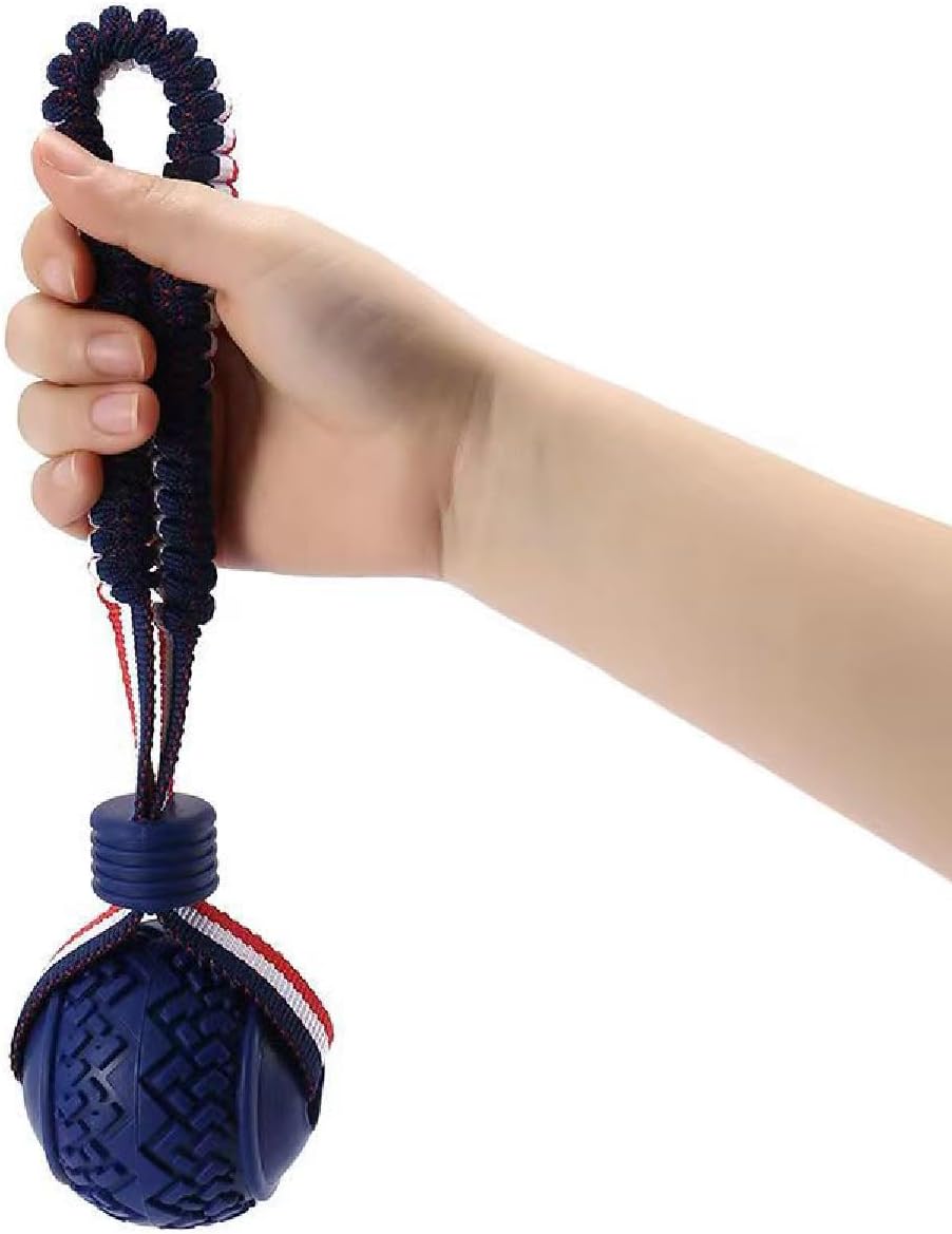Dog Ball with Rope Toy,Ball on a Rope Dog Toy for Medium and Small Dog Tough Rope Toy Non-Toxic and