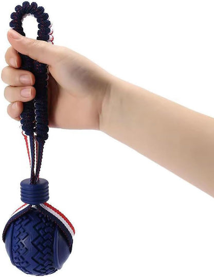 Dog Ball with Rope Toy,Ball on a Rope Dog Toy for Medium and Small Dog Tough Rope Toy Non-Toxic and